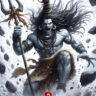 angry shiva white image dp