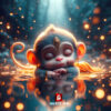 cute bal hanuman taking a nap