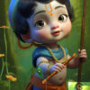 cute krishna dp image