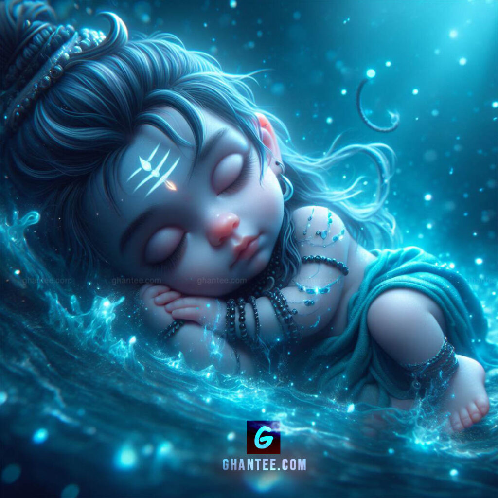 cute shiva good night image