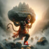 hanuman ji helping with ram mandir construction
