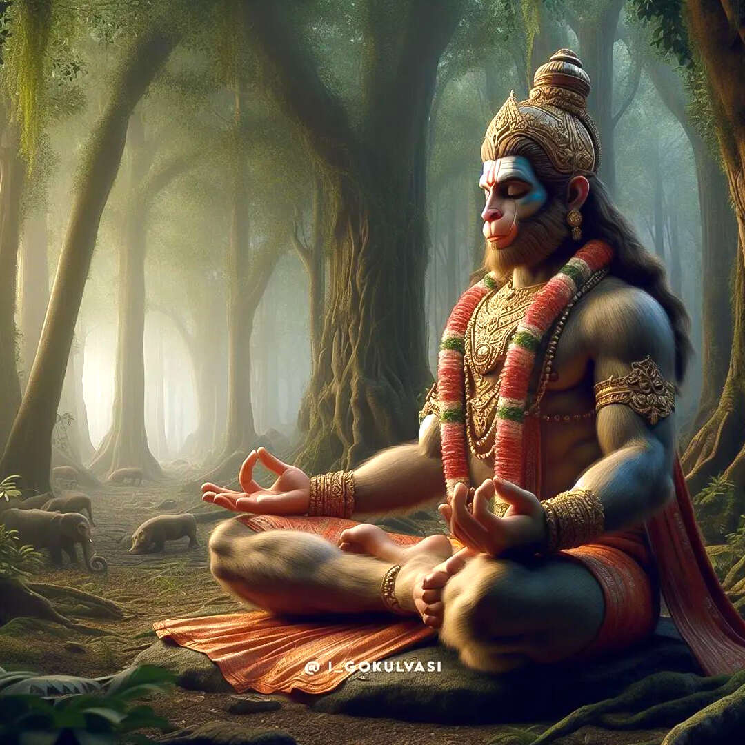 hanuman ji meditating image