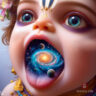 little kanha opens his mouth