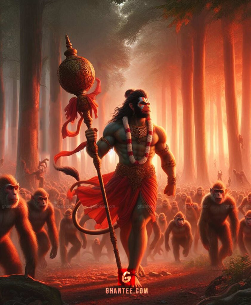 lord Hanuman with the Vanar sena