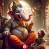 lord ganesha laughing