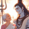 lord shiva with an old woman