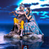 magical night radha krishna mobile wallpaper