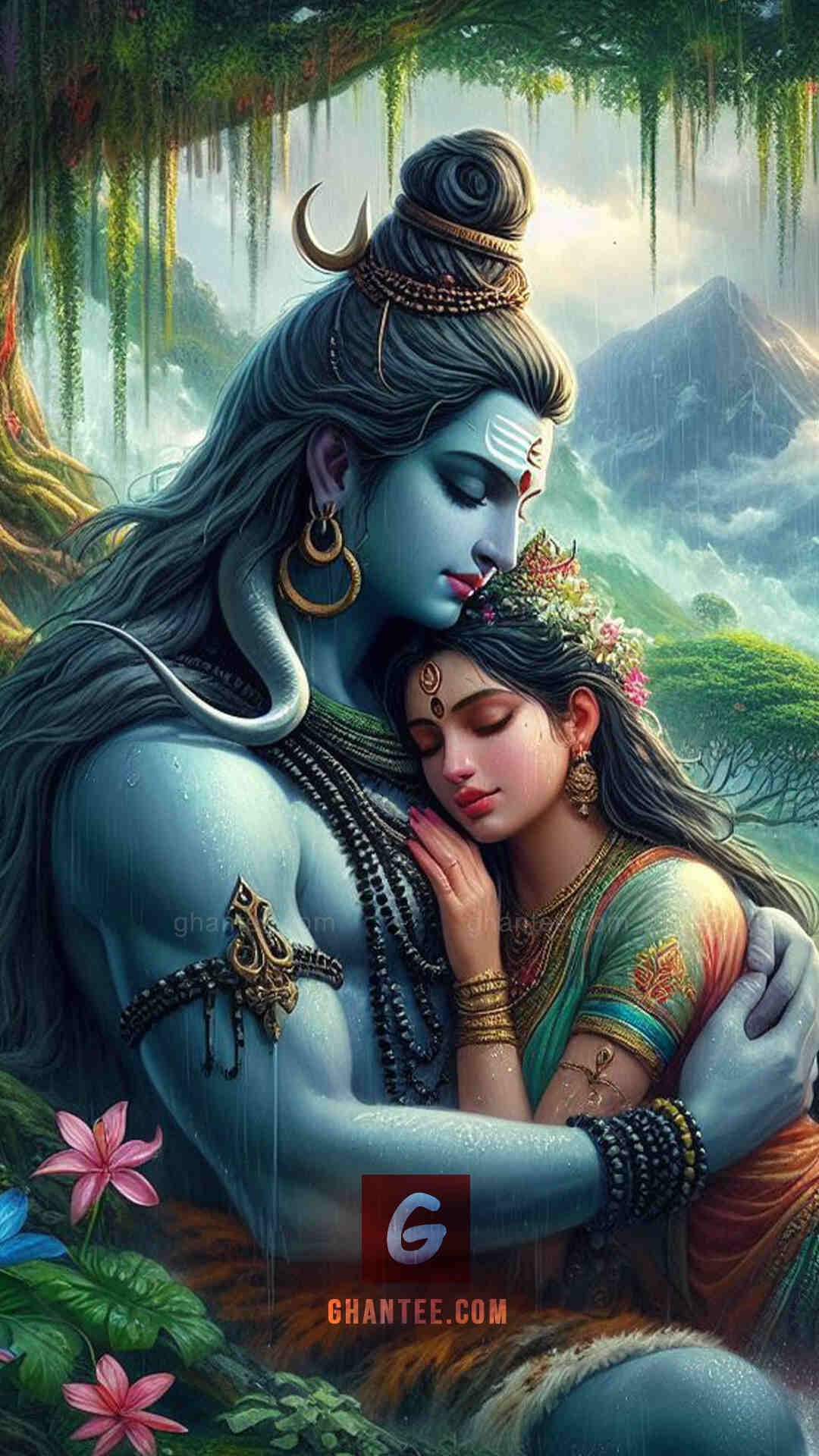 Shiv Parvati Hd Phone Wallpaper Ghantee