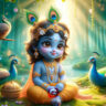 cutest krishna morning image 2024