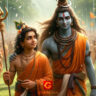 lord shiva and krishna sweetest image