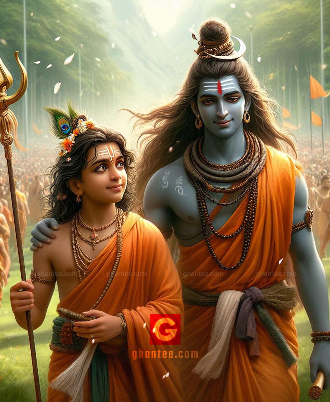 lord shiva and krishna sweetest image