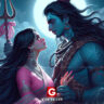 shiva and parvati romantic night image