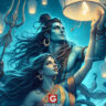 surreal shiva shakti night image