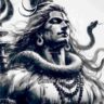 lord shiva ink painting with ai