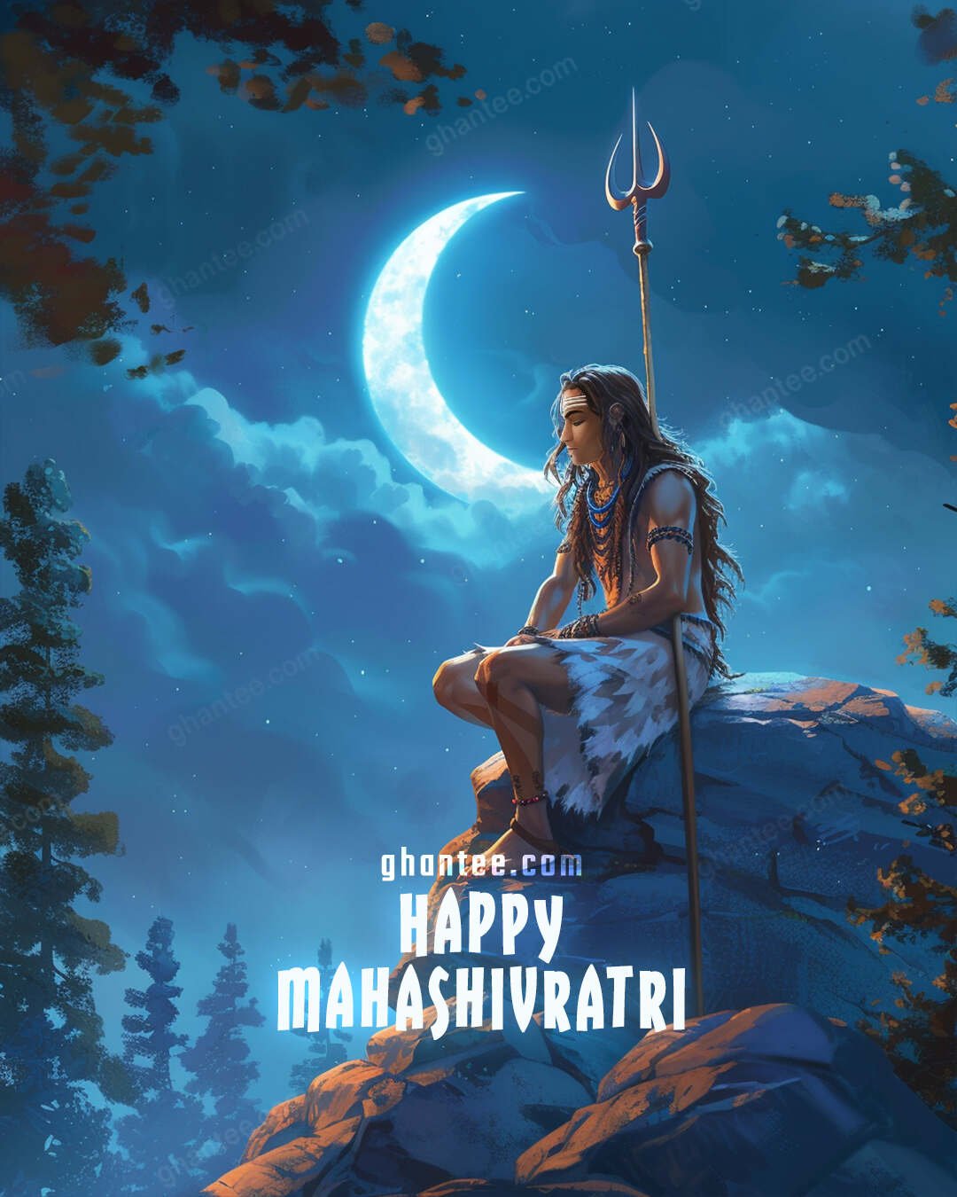 divine night happy mahashivratri image