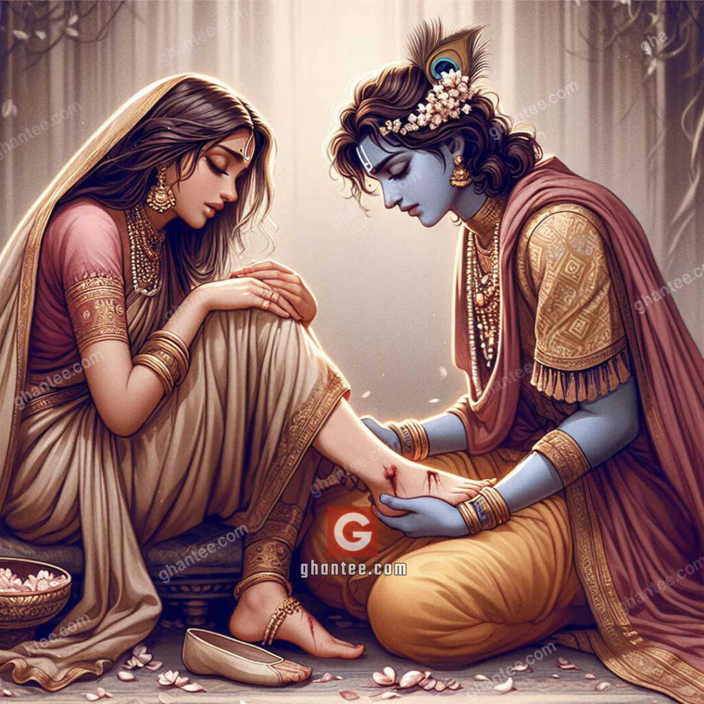 krishna radha emotional image