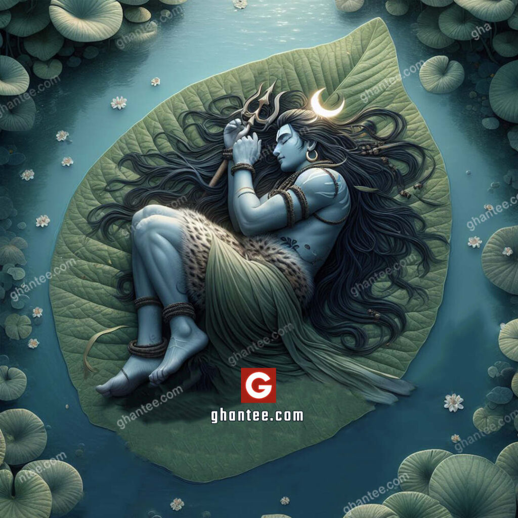 lord shiva calm sleeping image thumbnail - ghantee