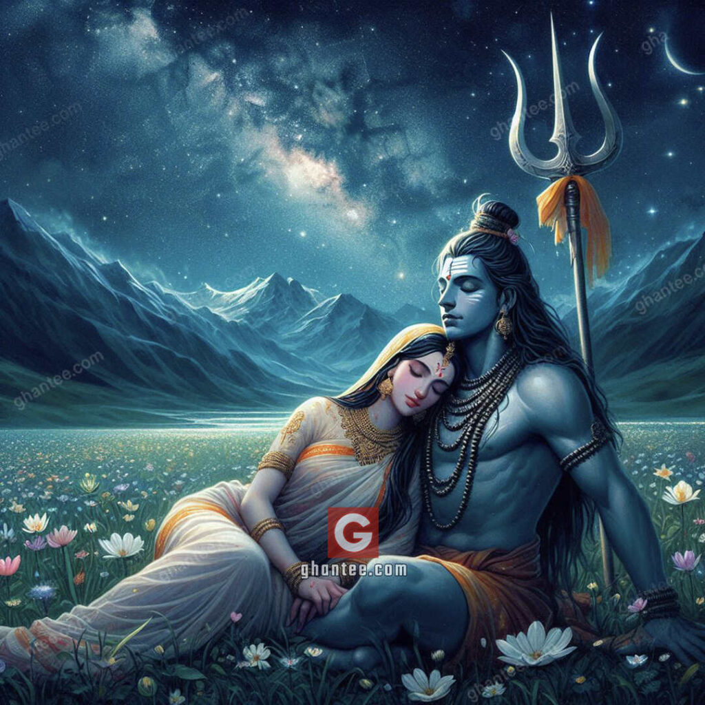 mahadev parvati beautiful mahashivratri image - ghantee