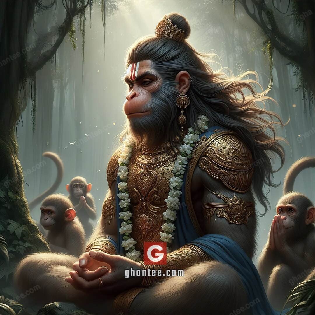 saturday lord hanuman realistic 8k pic
