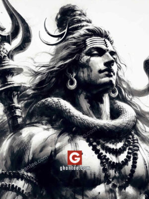 4k lord shiva ink paint