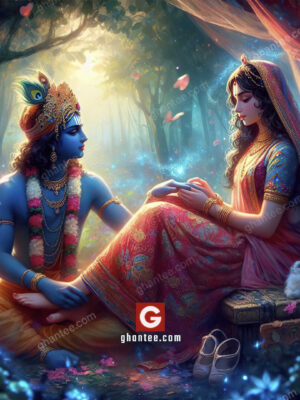 devotional love radhakrishna 8k image