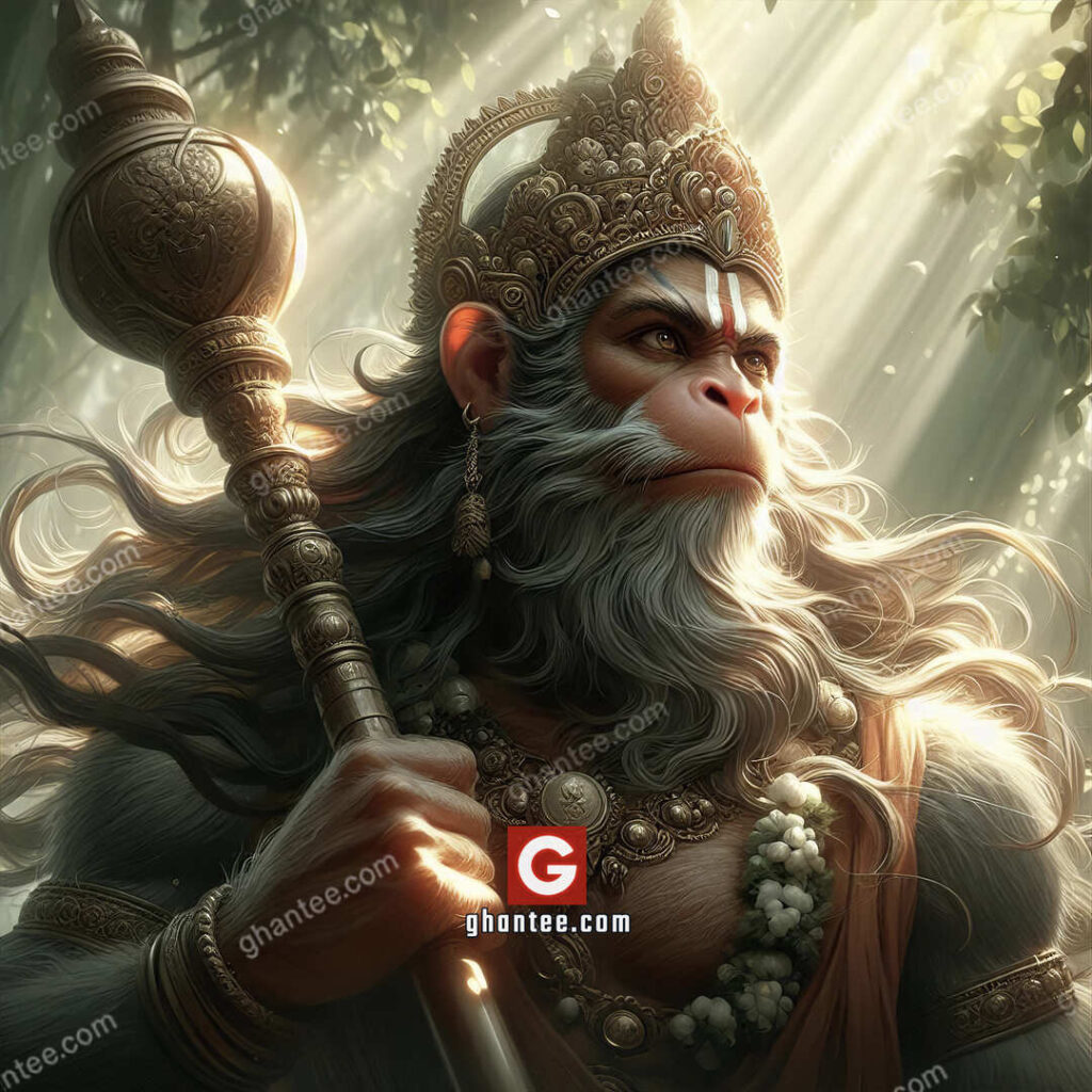 lord hanuman close up wallpaper 8k - ghantee