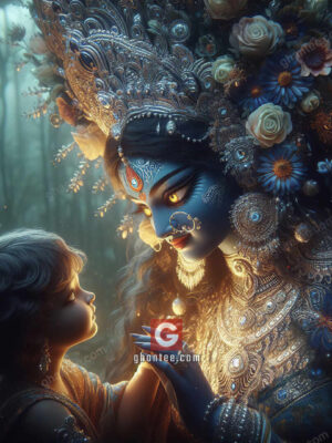 mystical Maa durga with a child