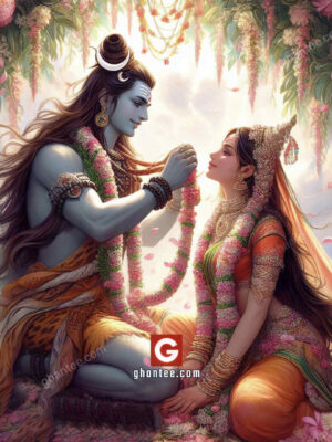 shiv parvati vivaah beautiful 8k image