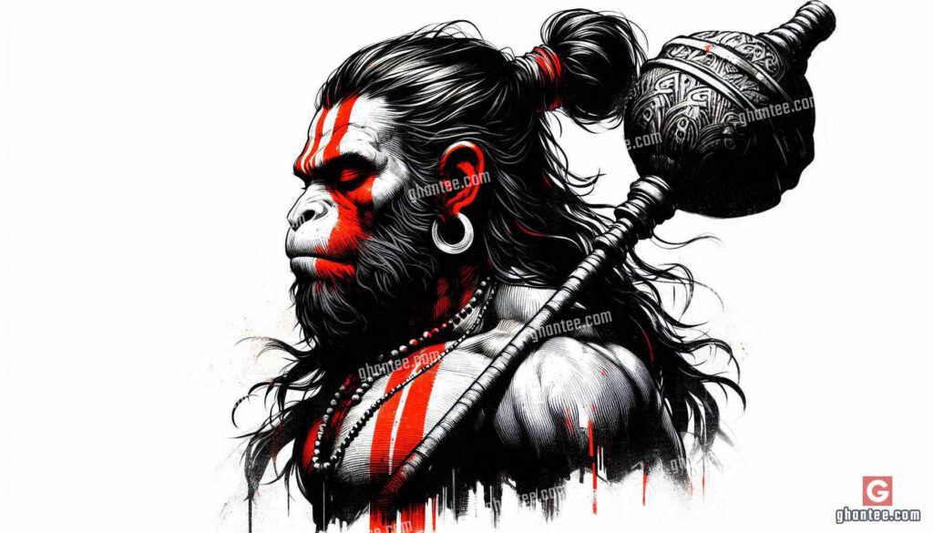 lord hanuman red and white wallpaper for pc