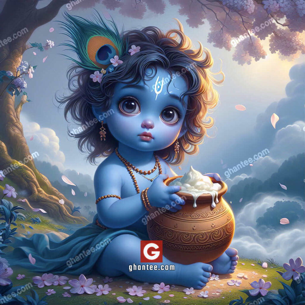 cutest krishna janmashtami image