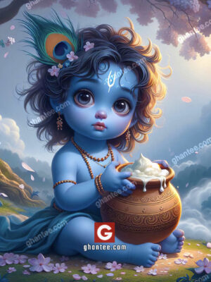 cutest krishna janmashtami image