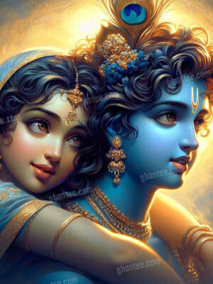 Enhance Your Space with Krishna Radha HD Wallpaper in 4K