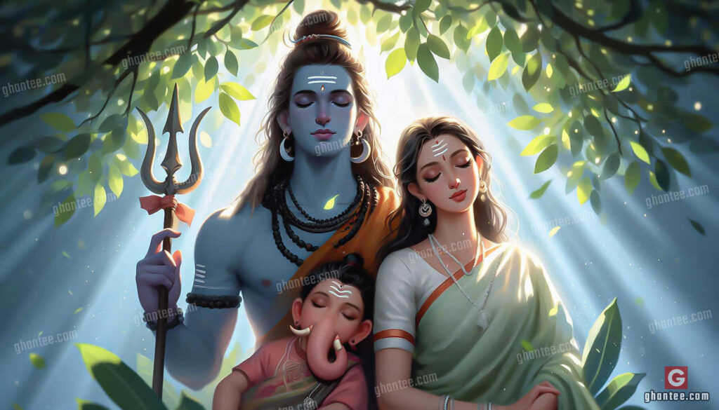 shiv parvati ganesh image full hd