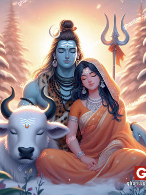 shiv parvati nandi beautiful HD image
