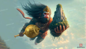 flying hanuman HD wallpaper for pc