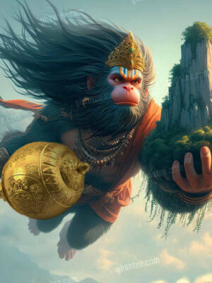 flying hanuman HD wallpaper for pc