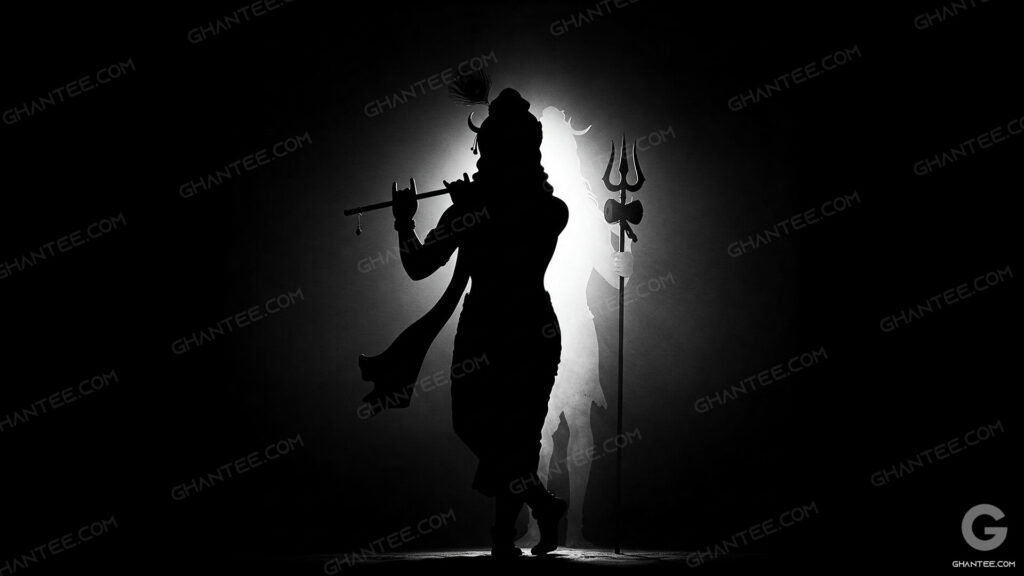 Krishna Shiva mobile wallpaper | HariHar