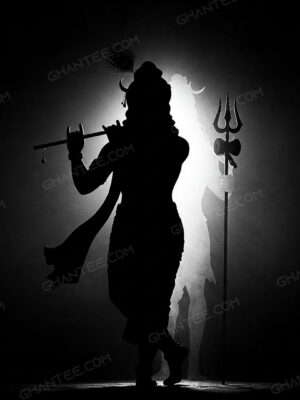 Krishna Shiva mobile wallpaper | HariHar