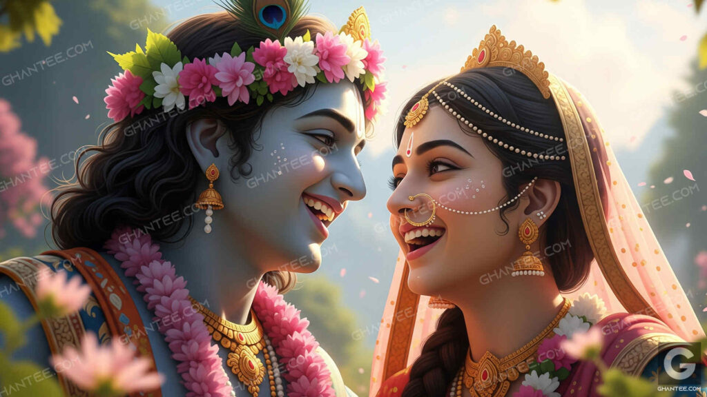 Radha Krishna Divine Love HD Wallpaper