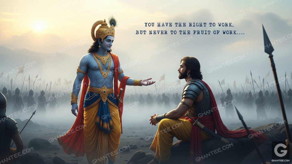 Bhagavad Gita Krishna Quote Wallpaper