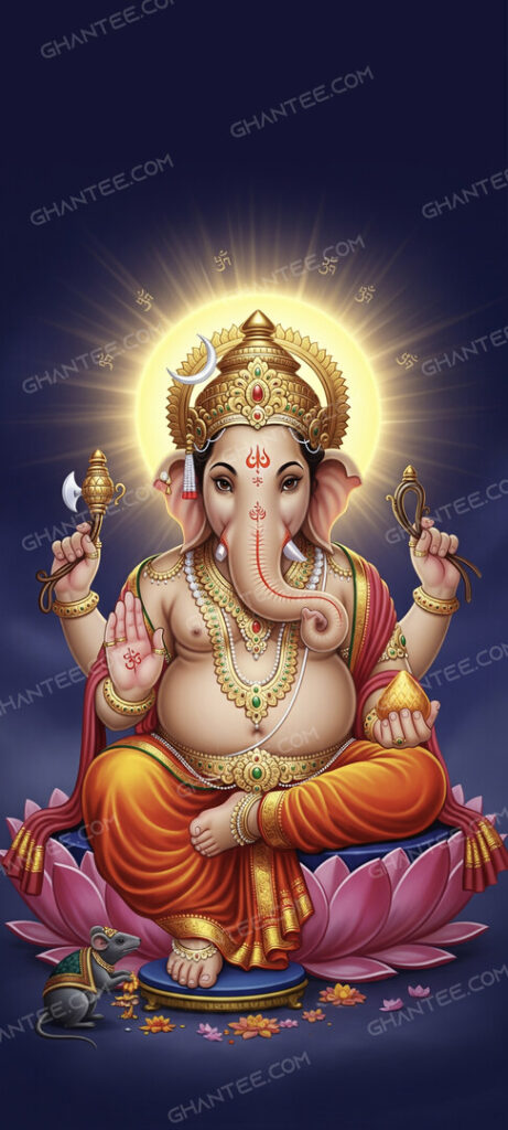 ganbati bappa 4k phone wallpaper
