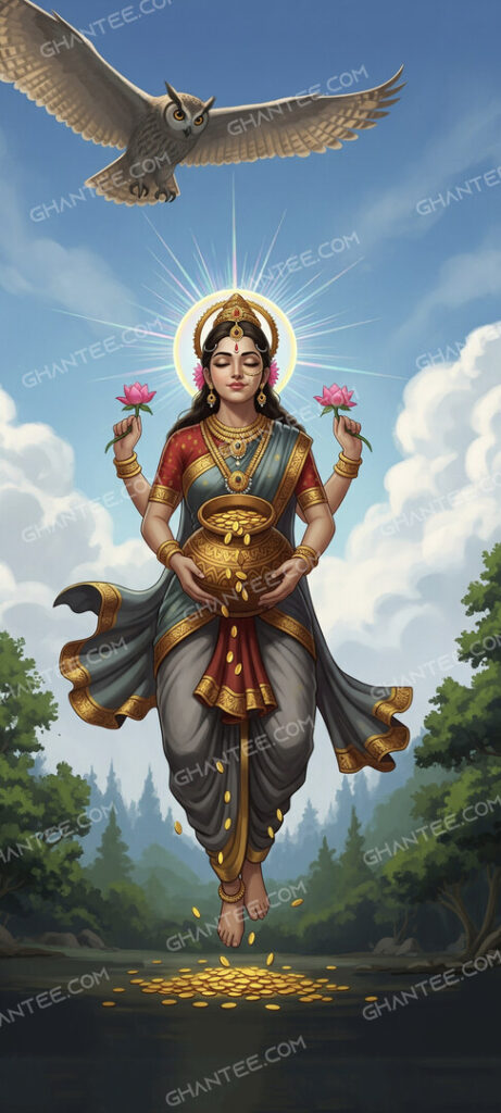 mata lakshmi 4k phone wallpaper