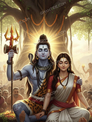 Divine shiv shakti 4k mobile wallpaper