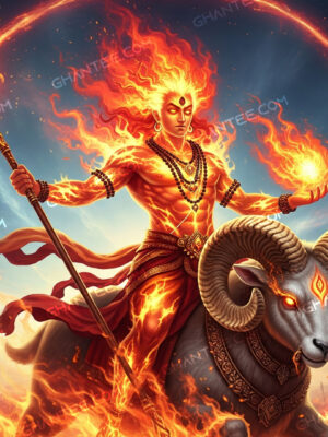 Agni Dev Digital Wallpaper