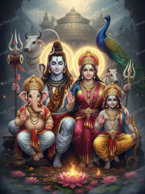 Shiv Parivar Digital Image Download