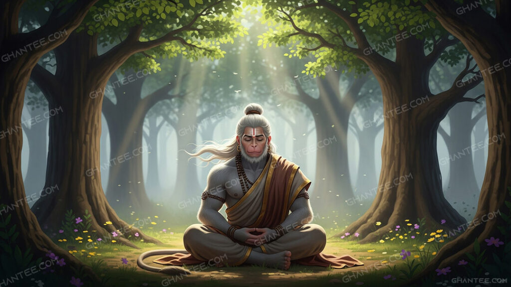 Calming Hanuman PC Wallpaper 8K