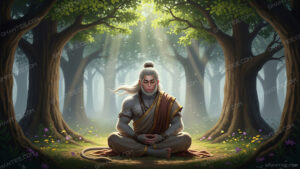 Calming Hanuman PC Wallpaper 8K