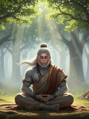 Calming Hanuman PC Wallpaper 8K