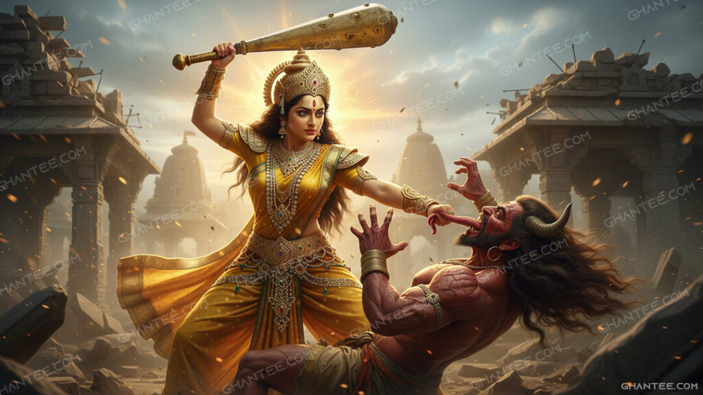 mata Baglamukhi 8k image wallpaper