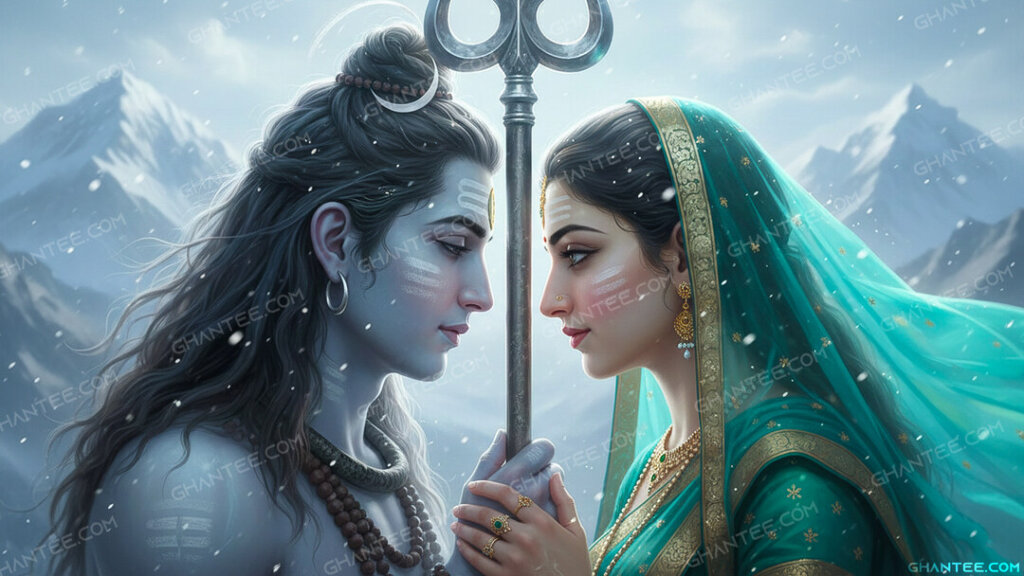 mahadev and parvati wallpaper 4k